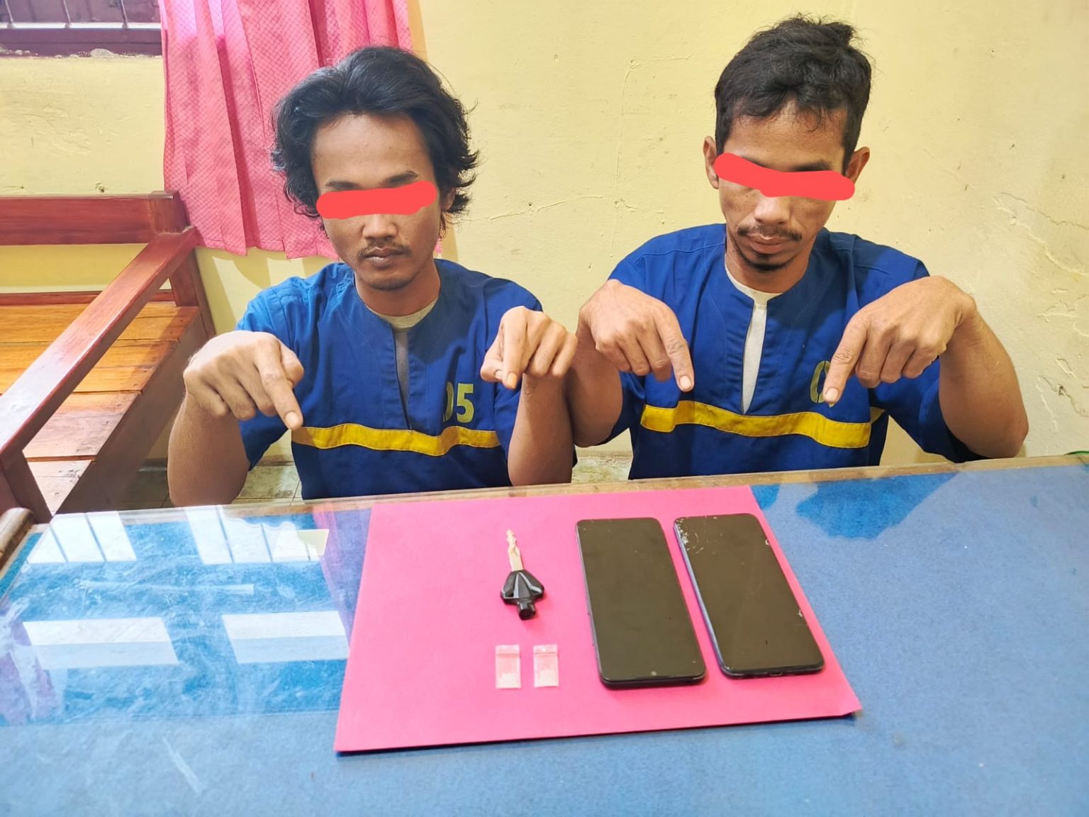Tim Unit Reskrim Polsek Lubuk Dalam Berhasil Tangkap Dua Pria Pelaku Tindak Pidana Narkotika Jenis sabu